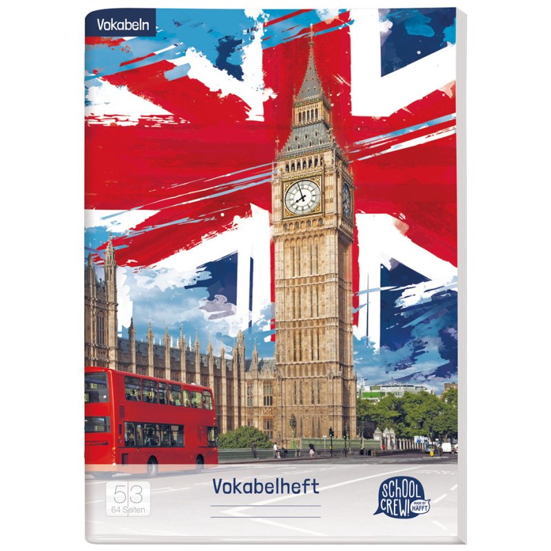Häfft SchoolCrew! Wegweiser vocabulary notebook, A5, 2 columns, 32 sheets