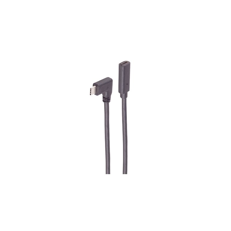 shiverpeaks Câble d'extension USB-C, 90 degrés coudé, 20 Gbit/s, 0,5 m