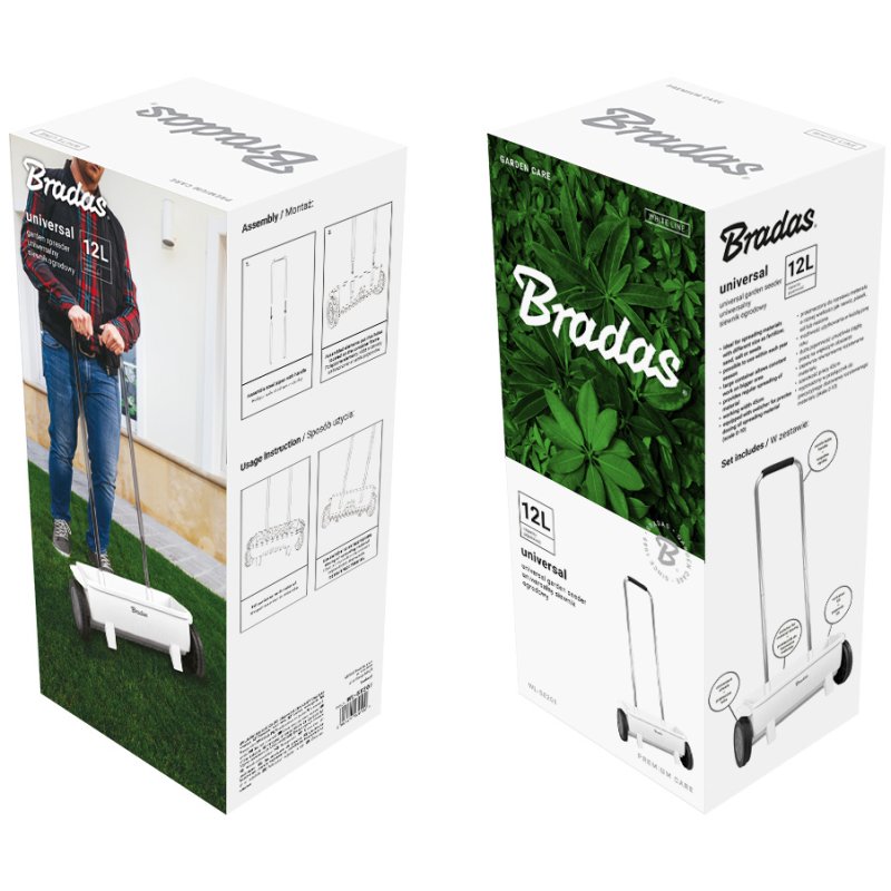 Bradas semoir, 12 litres, blanc/anthracite, plastique