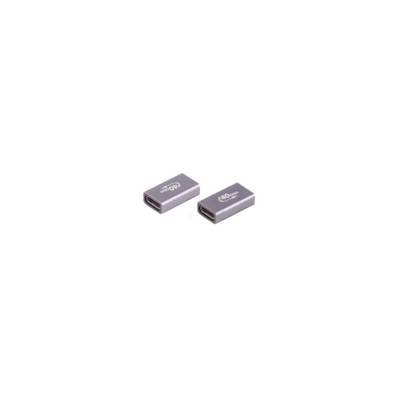 shiverpeaks Adaptateur USB 4.0 PRO, coupleur USB-C, 40 Gbit/s, métal
