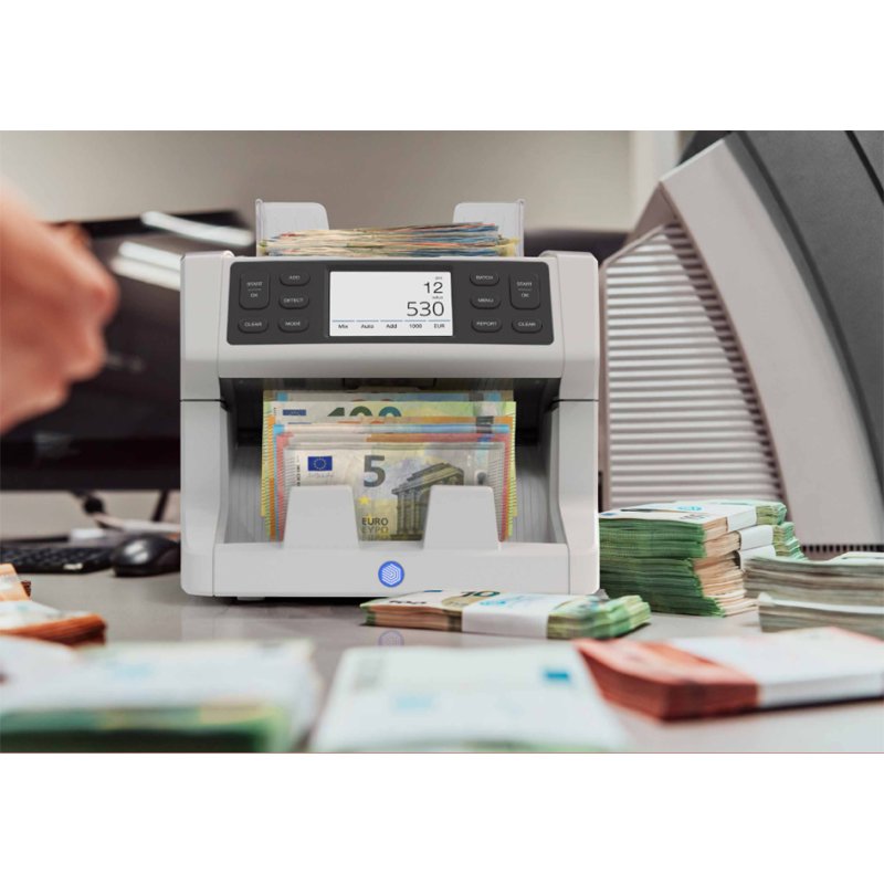 Safescan 2865-SC banknote counter, 1,200 notes/minute, grey