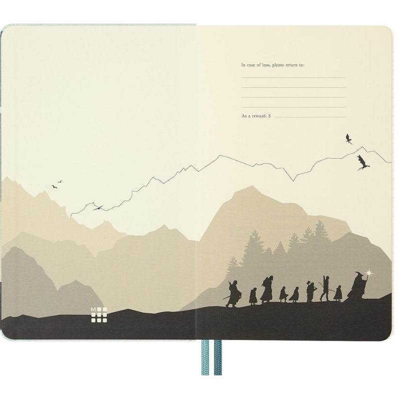 Moleskine agenda Le Seigneur des Anneaux 2026/2027, hardcover, calendrier hebdomadaire 18 mois