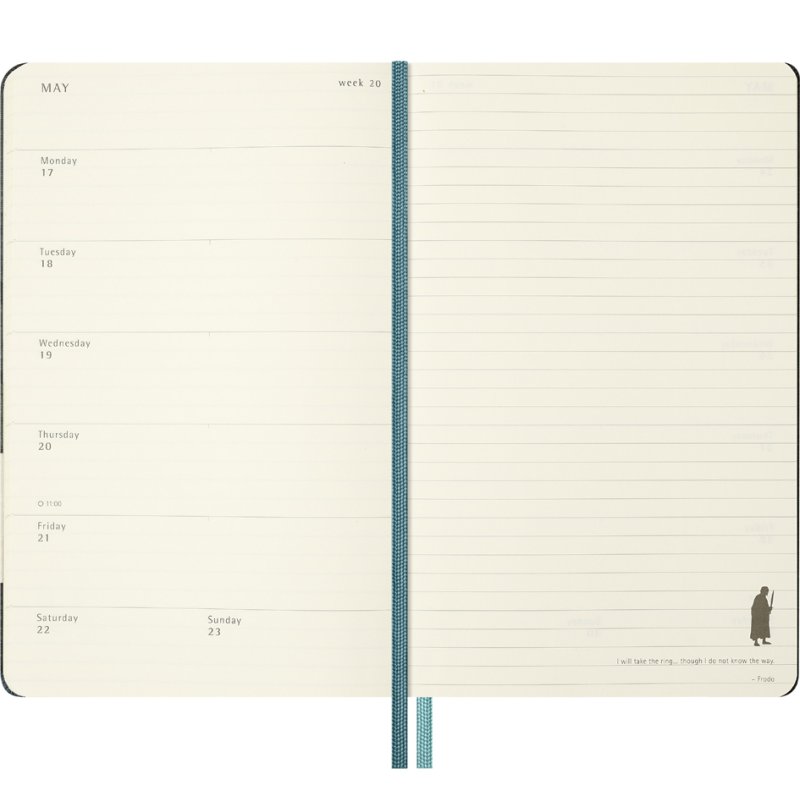 Moleskine boekagenda Herr der Ringe Gandalf 2027, hardcover, weekagenda 130x210 mm