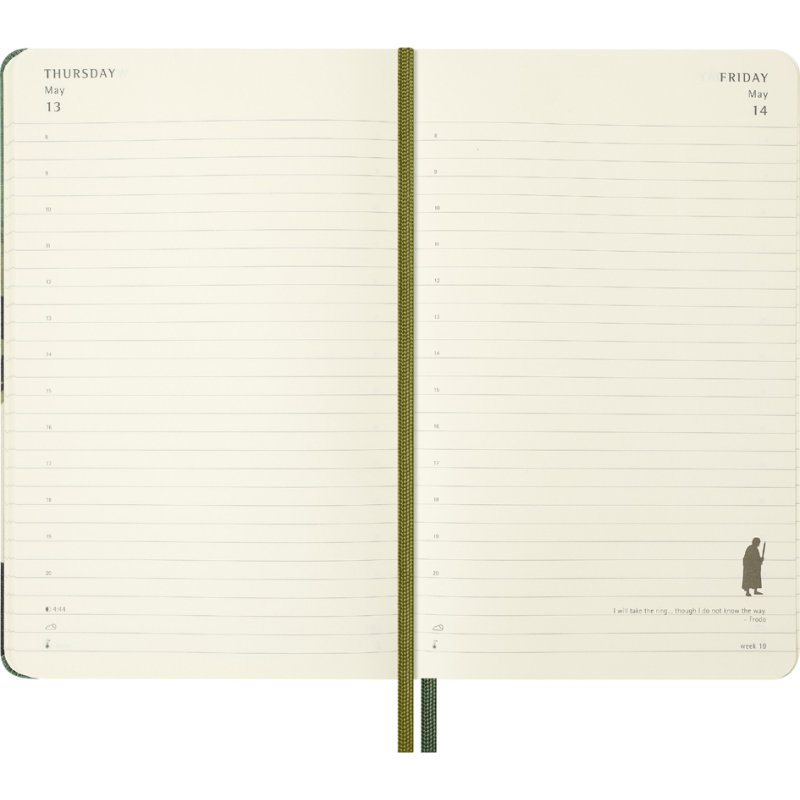 Moleskine dagkalender Herr der Ringe Merry+Pippin 2027, hardcover, 130x210 mm