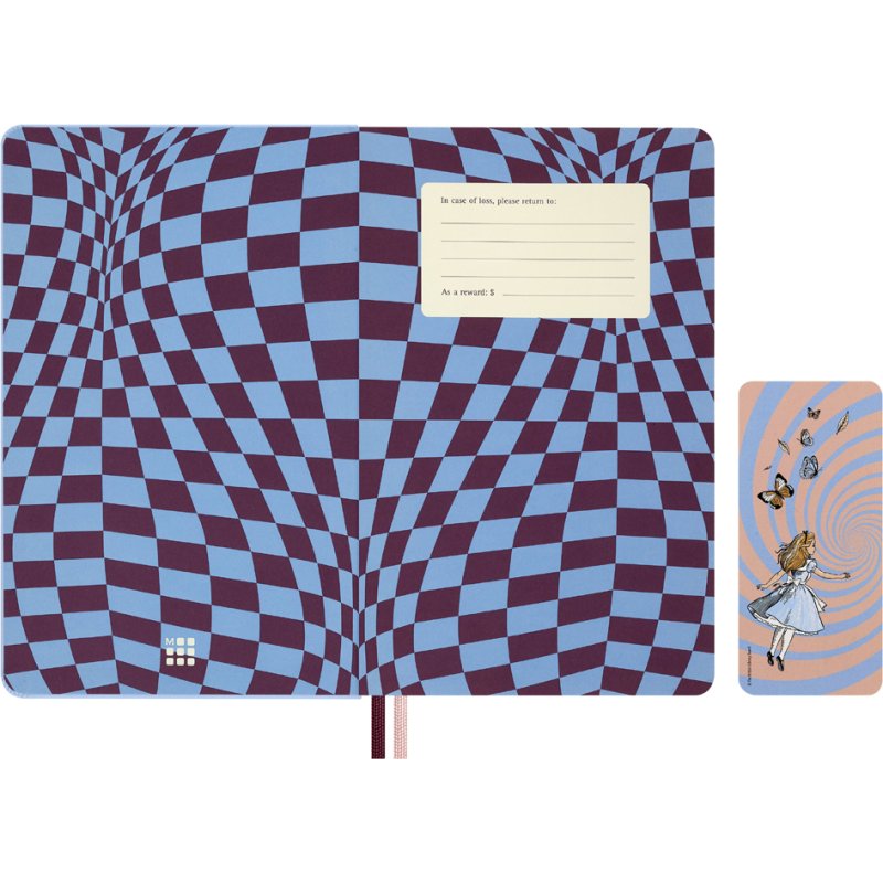 Moleskine agenda Alice in Wonderland 2027, couverture rigide, 130x210 mm, motif lapin blanc