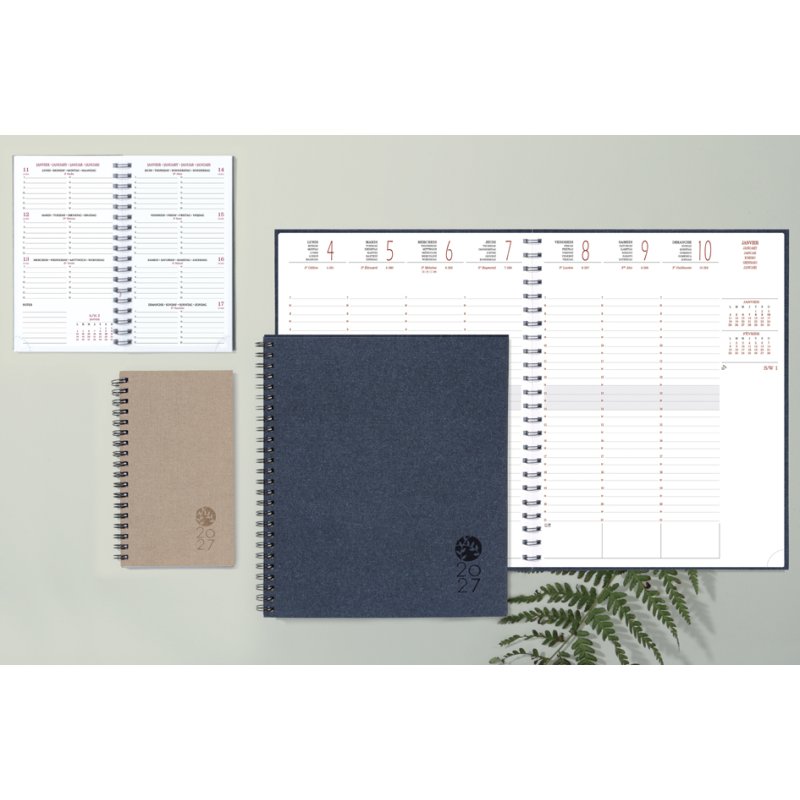 EXACOMPTA agenda Eurotime 22S, 185 x 225 mm, 1 week across 2 pages, spiral-bound