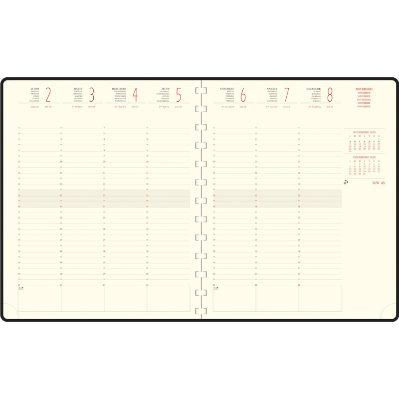 EXACOMPTA diary Eurotime 22S, 185 x 225 mm, 1 week per 2 pages, set of 3 pieces