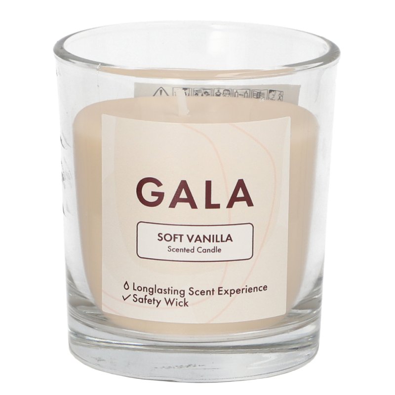 GALA bougie parfumée Wild Raspberry, parfum de framboise, paraffine avec huile de palme, 70 mm