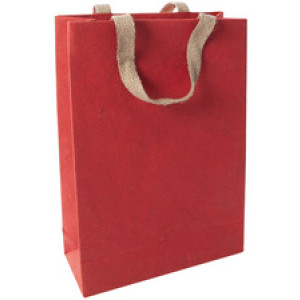 sigel cadeautas 'Red Coco', jutevezelpapier, rood, 190x80x280 mm