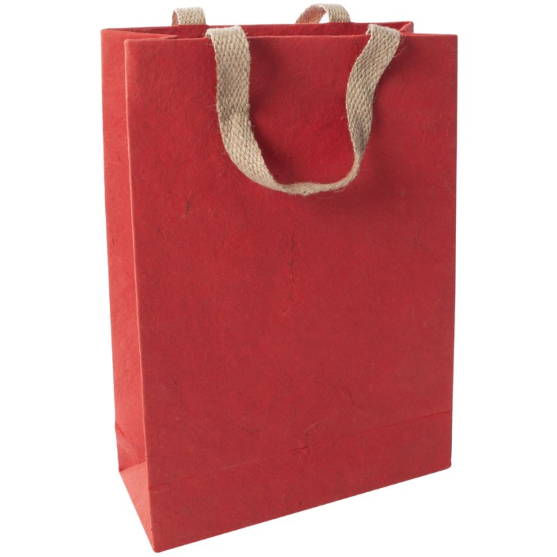 sigel cadeautas 'Red Coco', jutevezelpapier, rood, 190x80x280 mm