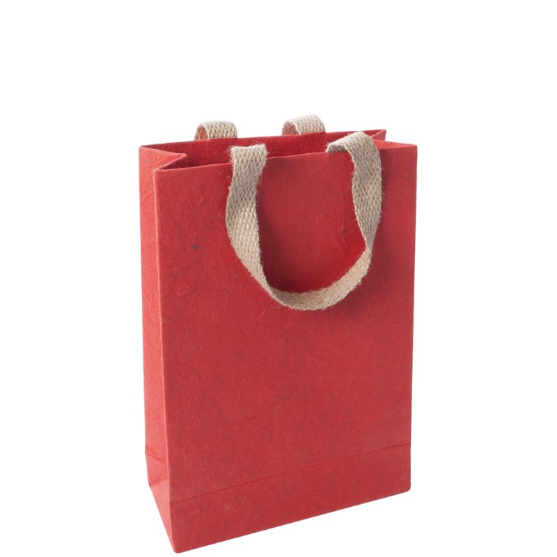 sigel cadeautas 'Red Coco', jutevezelpapier, rood, 190x80x280 mm