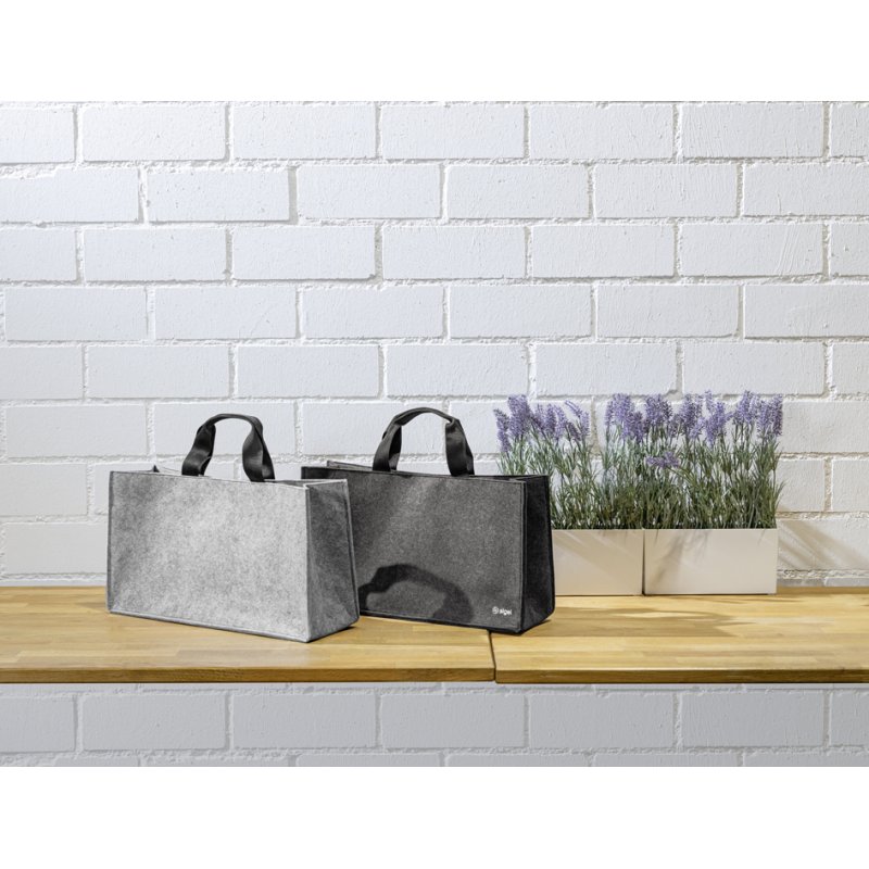 sigel Desk Sharing Bag Basic L, synthetisch vilt, geschikt voor laptops tot 17,3 inch, donkergrijs