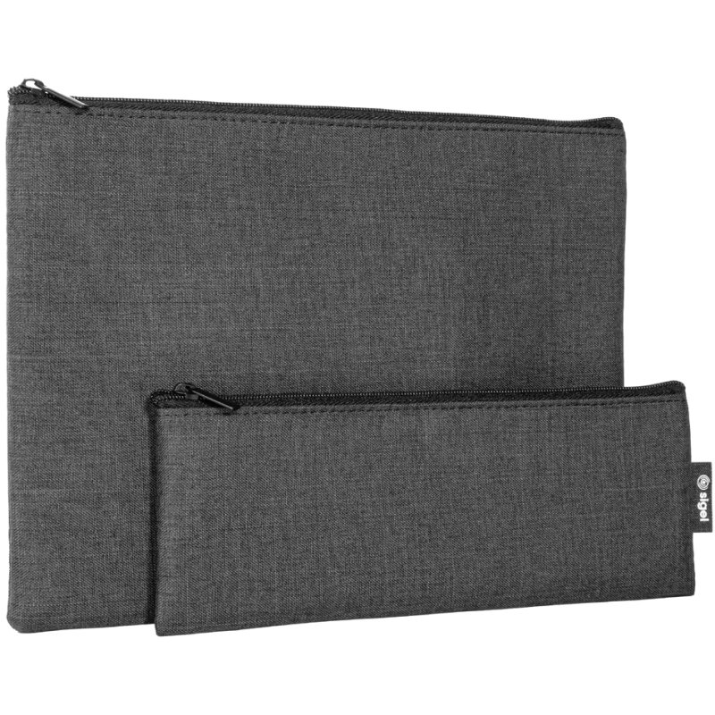 sigel Tas-organizer set, lichtgrijs, RPET, waterafstotend