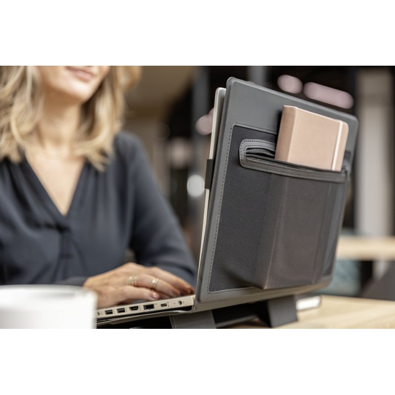 Sigel pochette pour laptop S, jusqu'à 14 pouces, avec fonction support, noir