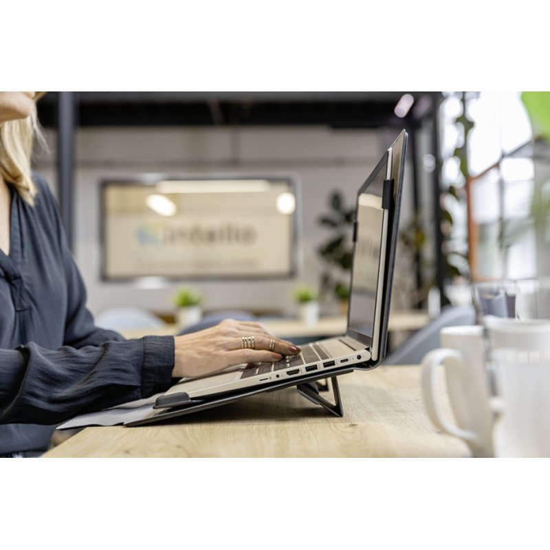 Sigel Housse pour laptop M, jusqu'à 16 pouces, avec fonction support, noir