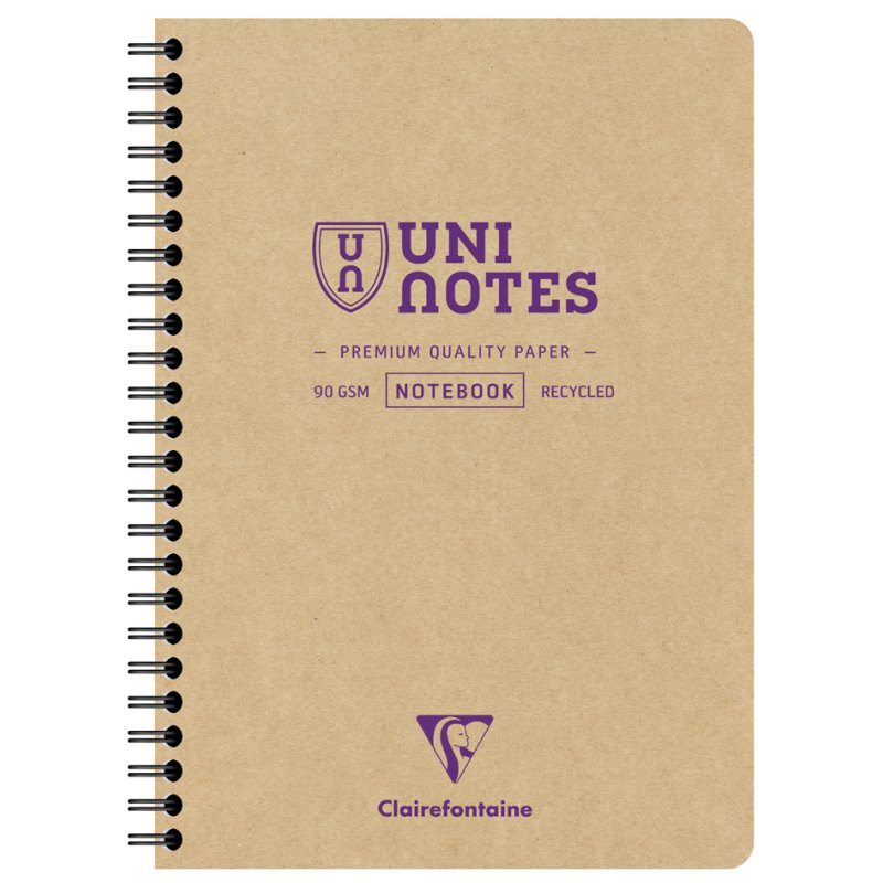 Clairefontaine spiral book Spira, A5 squared, 80 sheets, assorted colours