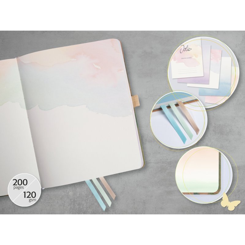 sigel Notebook Joli, hardcover, 170 x 220 mm, 100 sheets