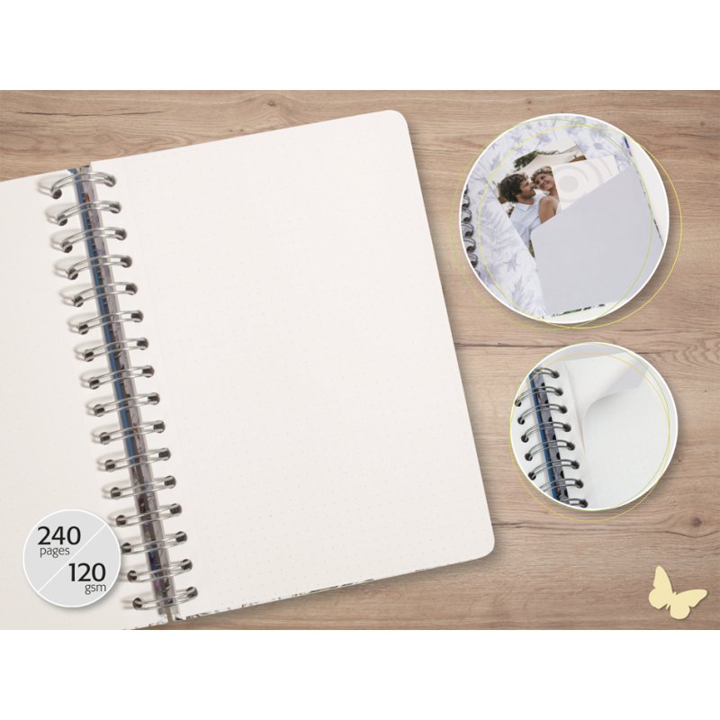 sigel Spiral Notebook Jolie Pure Paradise Blue, A5, dot grid, 120 sheets