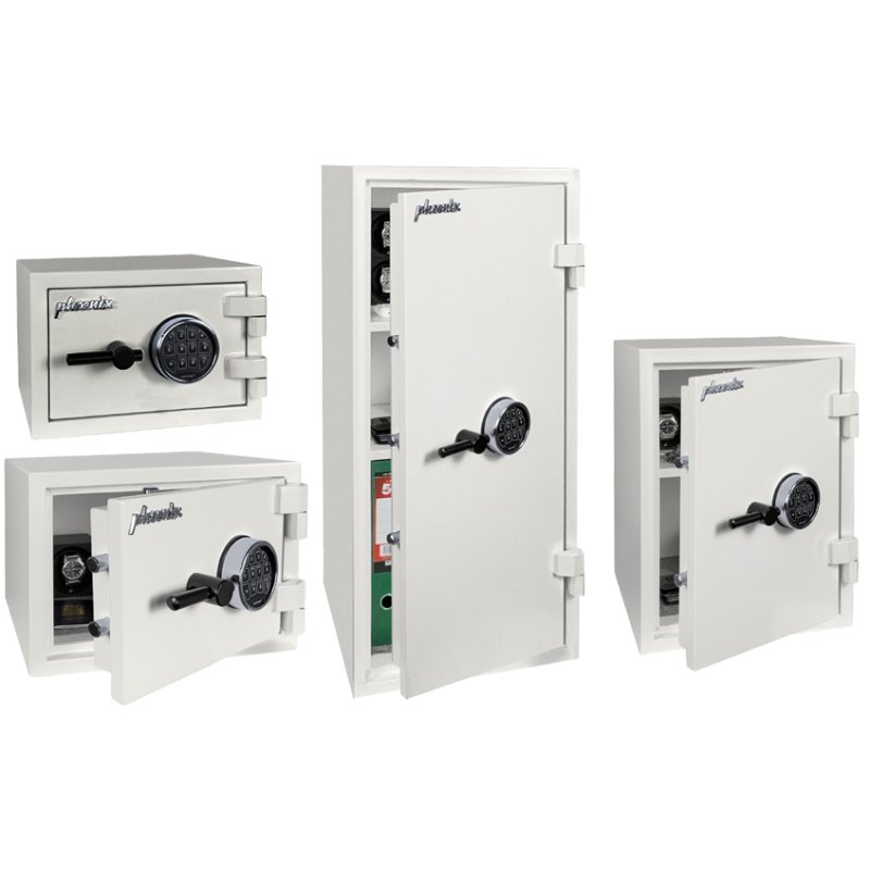 phoenix burglary-resistant safe FORTRESS SS1452E, white, 22 litres