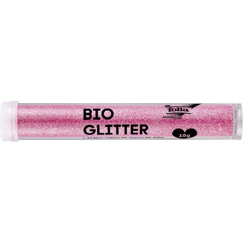folia BIO Paillettes, 10 g, rose irisé, biodégradable