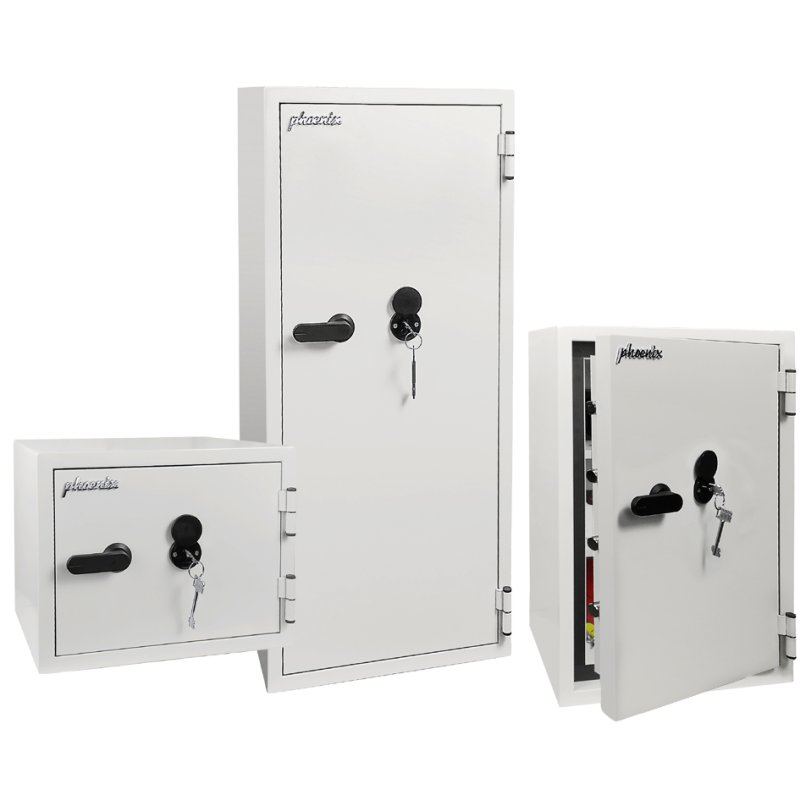 Phoenix coffre-fort de documents FORTRESS PRO SS1461K, 60 min protection incendie, serrure à clé, blanc