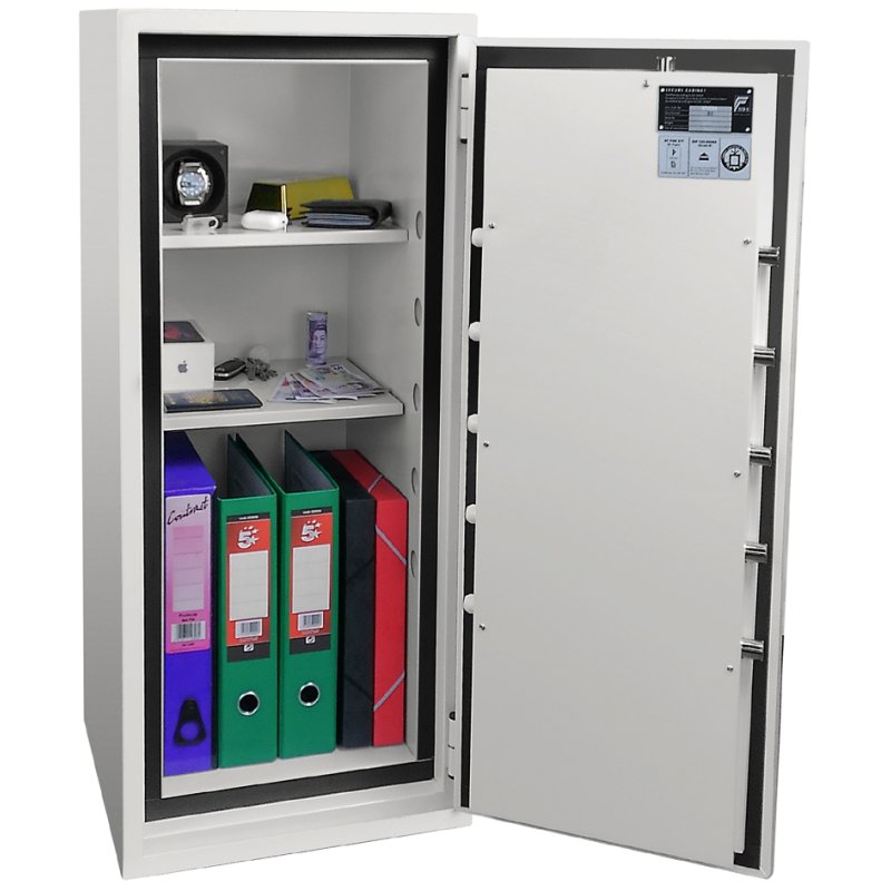 Phoenix coffre-fort de documents FORTRESS PRO SS1461K, 60 min protection incendie, serrure à clé, blanc