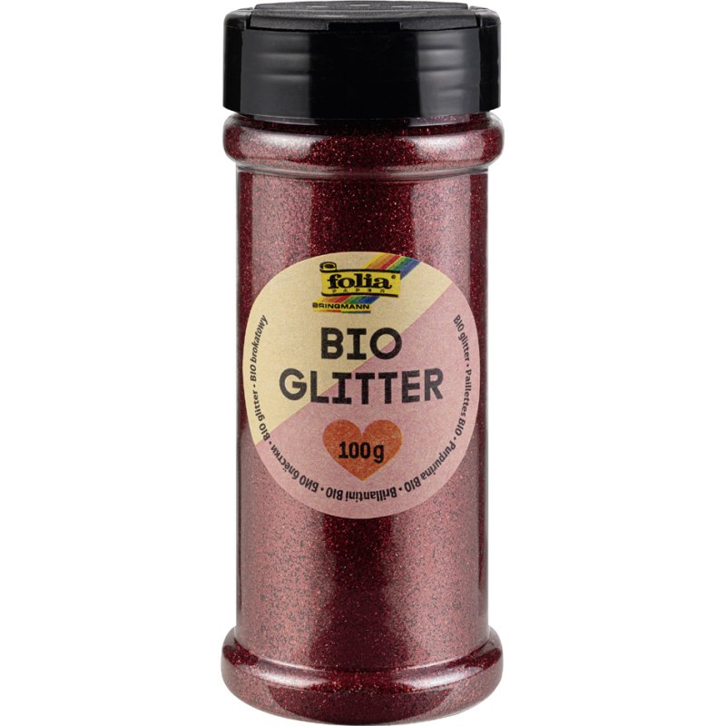 folia BIO Paillettes, 100 g, rouge, biodégradable