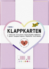 folia double cards PASTEL, 105 x 148 mm, 220 g/m² card, 6 cards + 6 envelopes