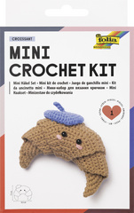 folia mini crochet set CROISSANT, crochet hook, cotton wool, assorted