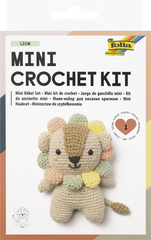 folia Mini-ensemble de crochet 'LION', laine de coton, 6 couleurs, avec guide