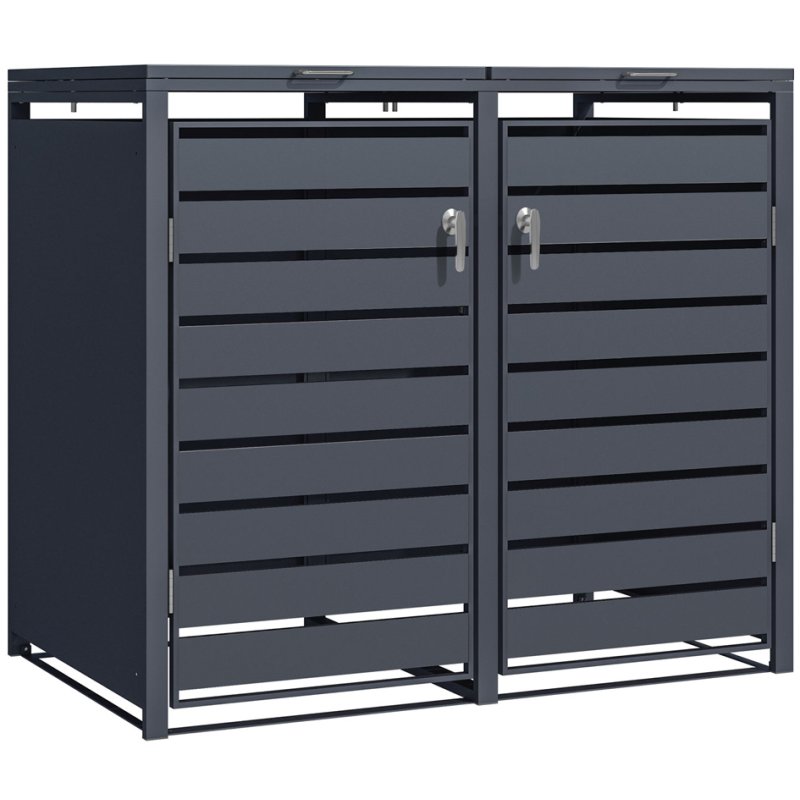 phoenix refuse container box GB2213AWK, oak wood look, 2-door, 132x80x116 cm