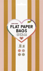 folia sachets en papier plats Stripes GLOW UP, 2 formats, 4 designs, 8 pièces