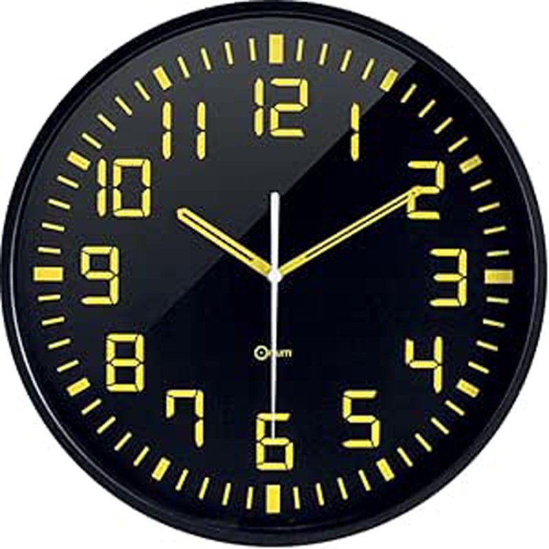 cep wall clock Orium Contrast, black/yellow, diameter 30 cm