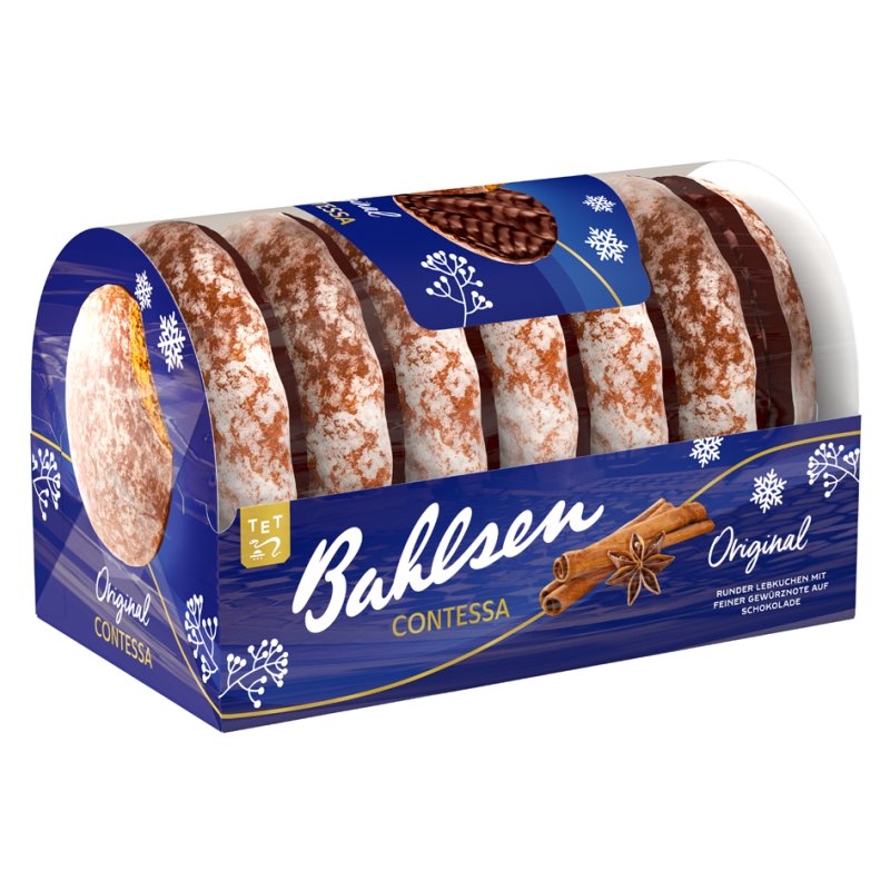 Bahlsen Lebkuchen Contessa, chocoladebodem, 200 g