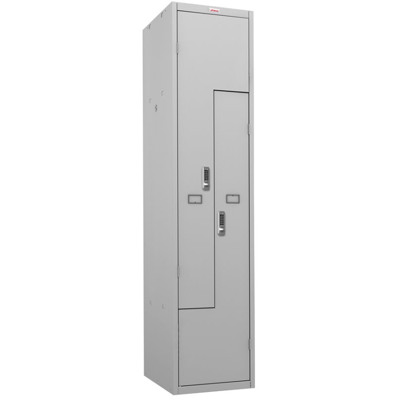 phoenix Z-locker PLZ1, 2 doors, electronic lock, light grey