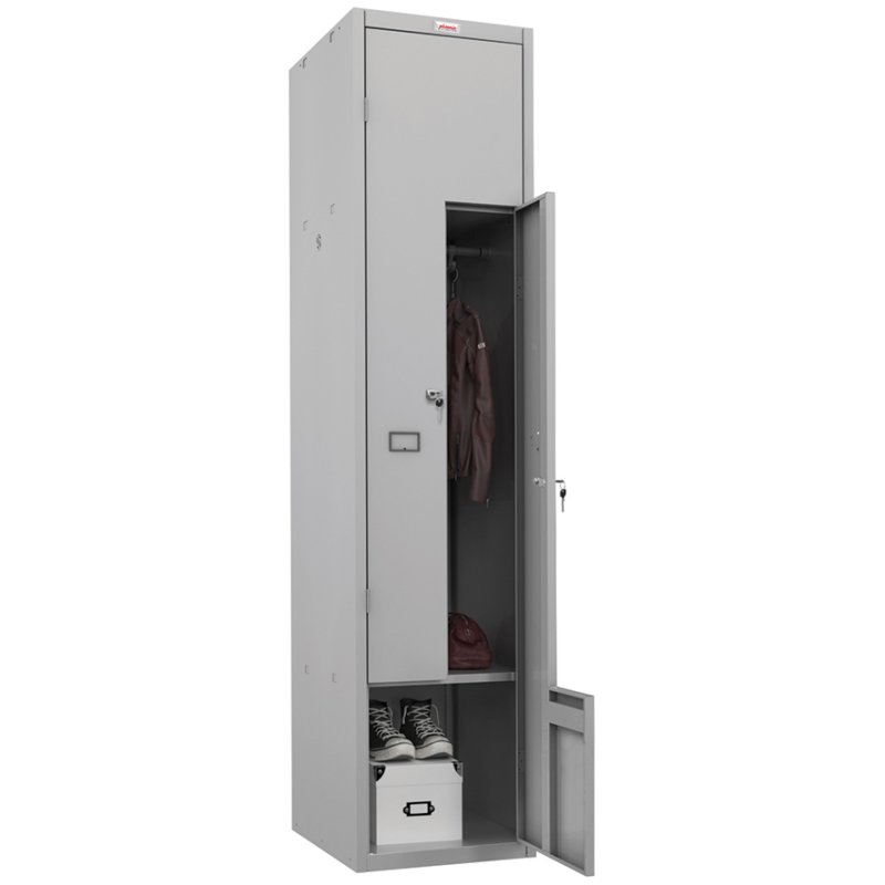 phoenix Z-locker PLZ1, 2 doors, electronic lock, light grey