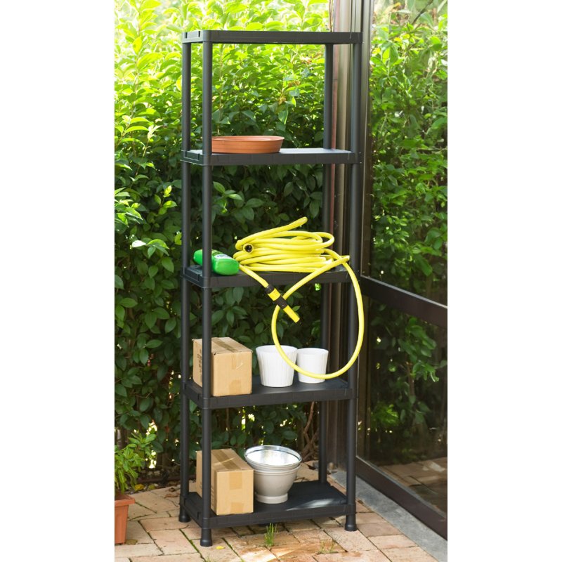 PAPERFLOW multifunctional shelf 63, 5 shelves, black