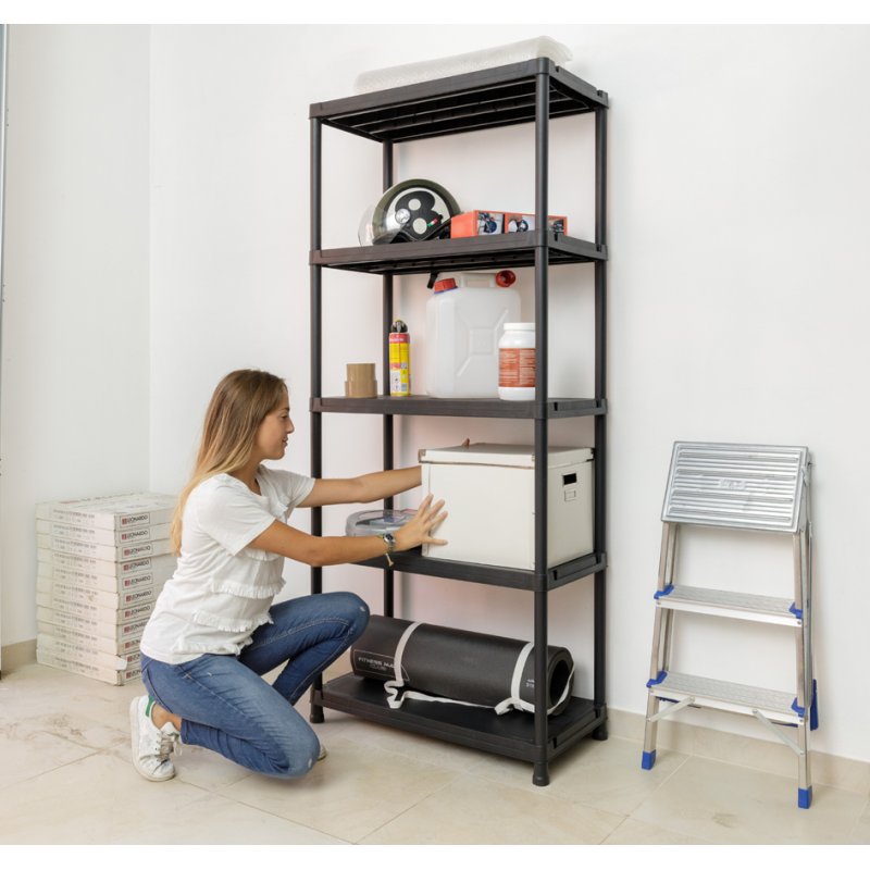 PAPERFLOW multifunctional rack Universal 104, black, 1000×400×1800 mm