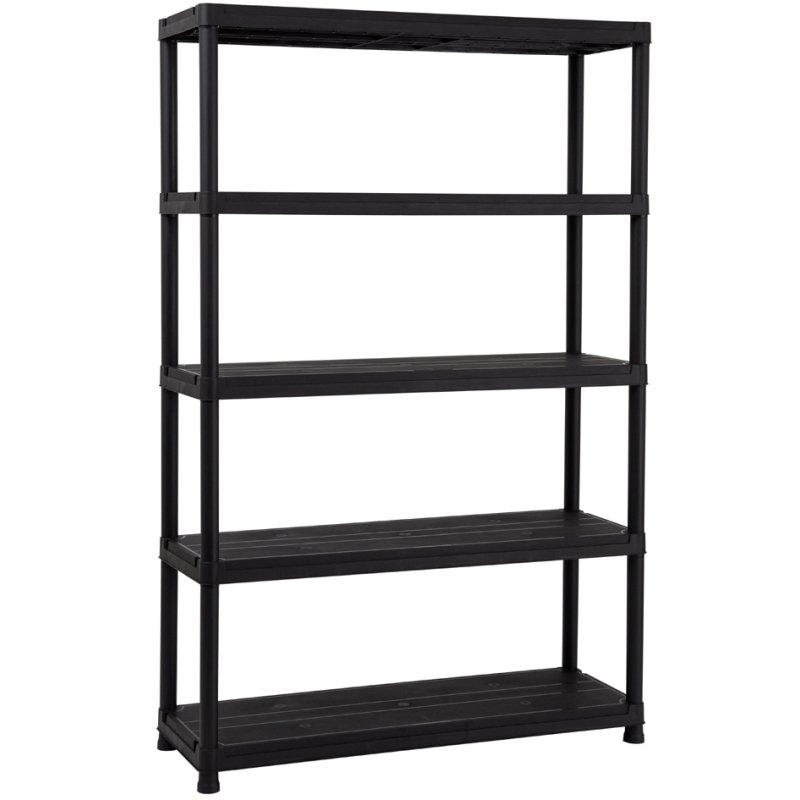 PAPERFLOW rayonnage multifonctionnel, 5 tablettes, noir, 1200×400×1800 mm