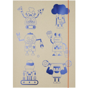 folia tekenmap 'Hungry Robots', grijskarton, A3, met elastiek sluiting