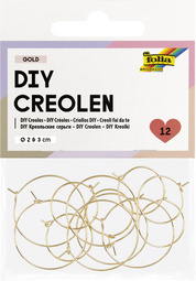 folia Boucles d'oreilles DIY, argent, 20 mm et 30 mm, 12 pièces