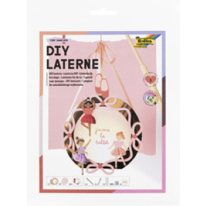 folia DIY lampionnen-knutselset Tiny Dancers, metallic-roségoud, met decoratieverlichting en batterijen