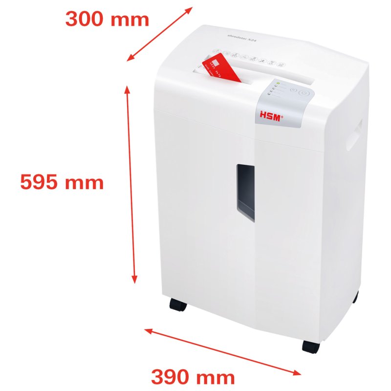 HSM papiervernietiger shredstar X24, partikelsnede 4x37 mm, 24 vel, wit/zilver