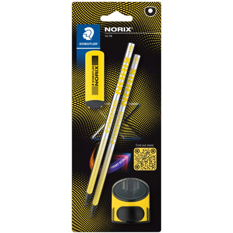 STAEDTLER ensemble d'écriture NORIX, 4 pièces, jaune, 3,0 mm HB