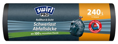 Swirl Profi vuilniszakken, zwart, 240 liter, 5 stuks
