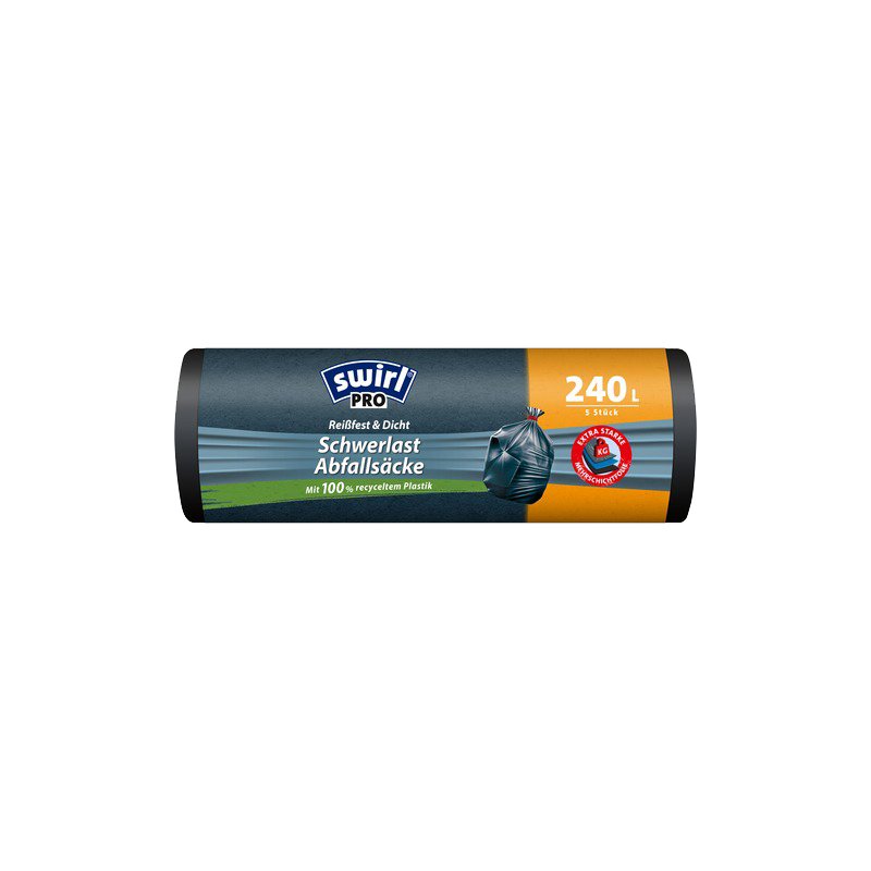 Swirl Profi sacs poubelle, noir, 240 litres, 5 pièces