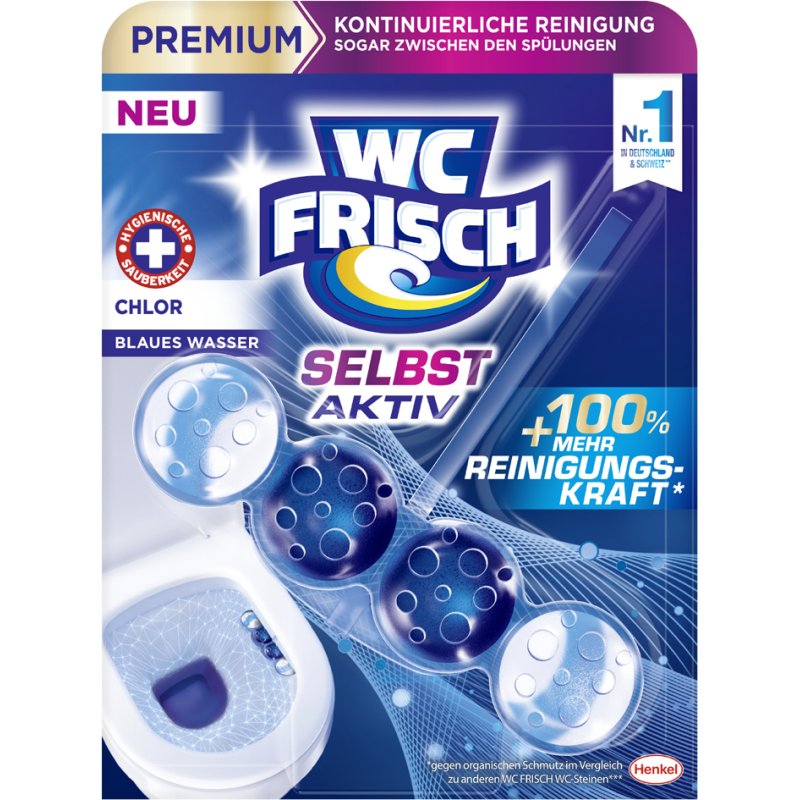 WC Frisch WC Selbst toiletblok, zelfactiverend, blauw chloor, 50 g