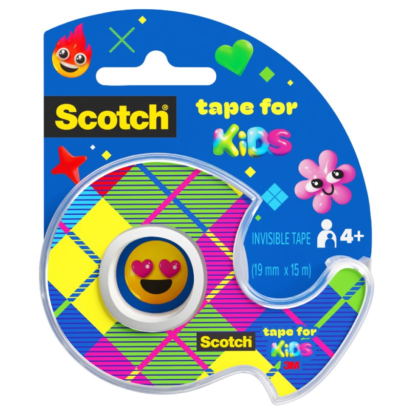 Scotch ruban adhésif Kids, invisible, mat, 19 mm x 15 m