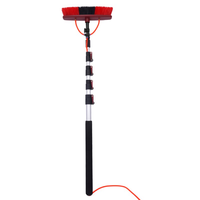 IWH Brosse panneau solaire, manche télescopique aluminium, 3500 mm, avec distributeur de shampooing