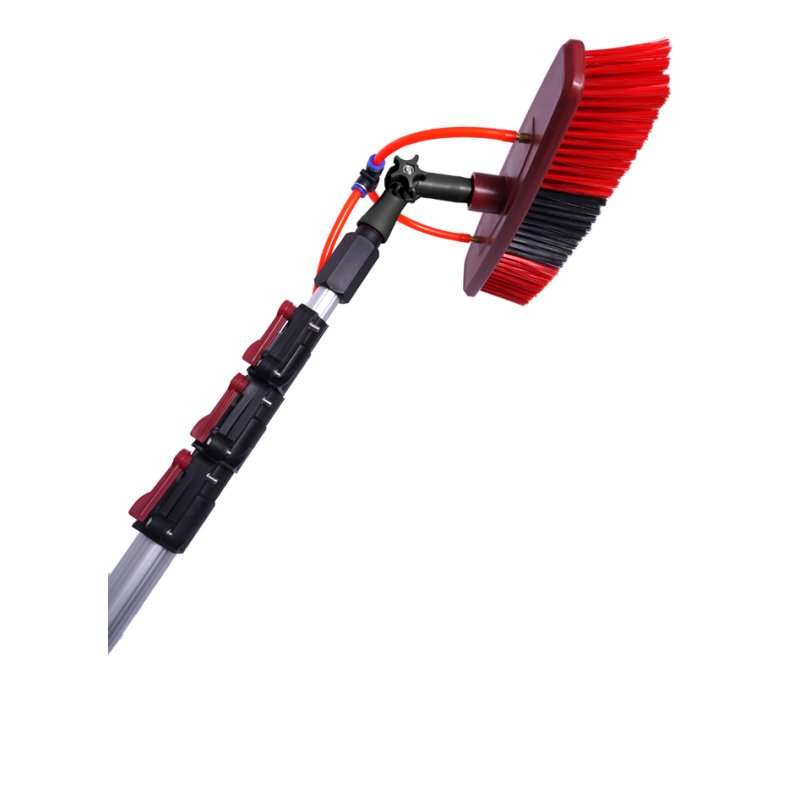 IWH Brosse panneau solaire, manche télescopique aluminium, 3500 mm, avec distributeur de shampooing